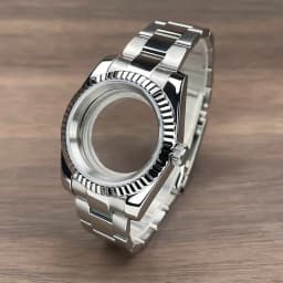 36mm/39mm Fluted Bezel NH35 Case For SK DJ Replacemet Part Sapphire Glass Stainless Steel Fit Nh35 Nh36 Movement Watch Case NH35