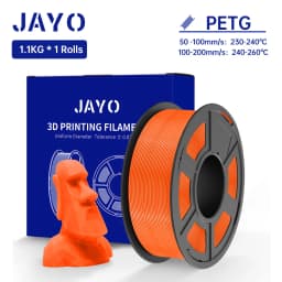 JAYO 1.1KG PETG Filament 1.75mm PETG 3D Printer Filament Fit Most FDM 3D Printer Neatly Wound 3D Printing Materials
