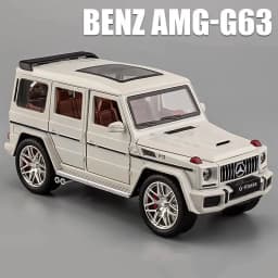 1:24 Benzs G63 AMG SUV Alloy Car Model Sound and Light Pull Back Children's Toy Collectibles Birthday gift