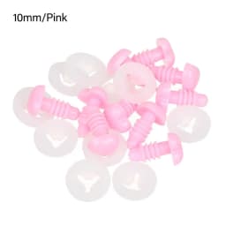 10Pcs Heart Shape Plastic Safety Noses For Crochet Toys Amigurumi Pink/Red/Black Nose Animal for Bear Puppet Dolls Toys DIY