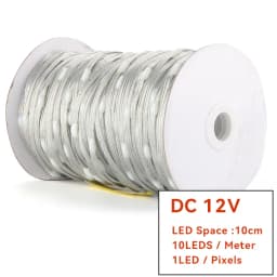 KTRLIGHT DC5V/12V 1.5cm-10cm Pitch 3Pin Clear Wire WS2811 LED Seed Pixel String Light RGB IC Addressable Full Color IP68