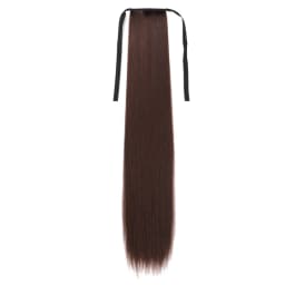 WIGSIN Synthetic 32Inch Long Straight Drawstring Ponytail Clip in Hair Extension Black Blonde Hairpiece for Women