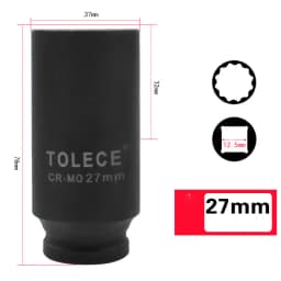 1/2 inch Torx Socket Wrench Head Metric Air Pneumatic Socket Wrench Head 8-41mm Standard Durable Car Auto Truck Repair Tools