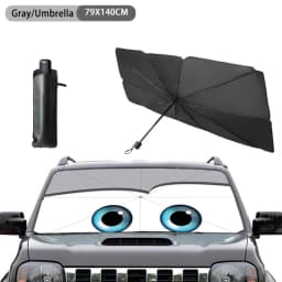 Car Sunshade Umbrella Protector Parasol Cartoon Eyes Summer Front Window Sun Cooling Interior Windshield Protection Auto Shading
