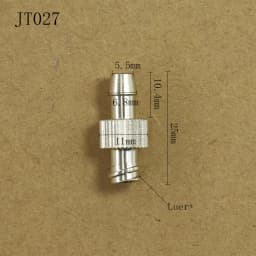 2PCS/Bag Tracheal Joint Glue Machine Tracheal Metal Adapter Pin Tube Connector Tracheal Extension Luer Adapter