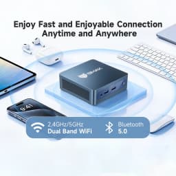 Bmax B1 Plus Windows 11 Pc Intel J3355 6Gb Ram 128Gb Rom HDMI USB Wifi Support 4K@60Hz Intel Hd Graphics 500 Mini Pc