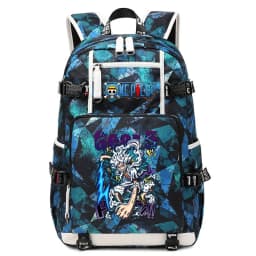 Anime Luffy Print Casual School Backpack Large Capacity Student Bookbag for Boys and Girls Travel Sport