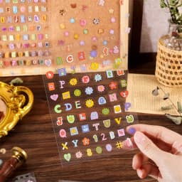 30 Sheets Cartoon Letter Stickers Colorful A-Z Alphabet PET Waterproof Decals For Journaling Scrapbooking Gift Decor Labeling