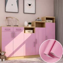 Skin Feel Thick Waterproof PVC Self Adhesive Wallpaper Muebles Furniture Renovation Oil Proof Kitchen Cabinets Armoire Stickers