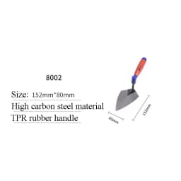 Carbon Steel Masonry Margin Trowel Pointing Trowel Putty Knife for Brick Laying with TPR Rubber Handle