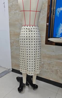 Women's Double Layered Mesh Skirt with Polka Dot Print Zipper-Up Edible Tree Fungus Design Y2K Fashion Holiday Bottoms