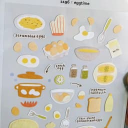 Korean Import Suatelier Eggtime Breakfast Paper Sticker Scrapbook Decoration Stationery DIY Stickers School Office Supply 1196