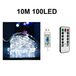 1M 2M 3M 5M 10M Copper Wire LED String Fairy Lights Holiday Battery-operated Garland for Christmas Tree Wedding Party Decoration