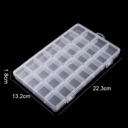 Plastic Clear Organizer Box Bead Storage Containers with Adjustable Dividers for Craft Jewelry Fishing Tackles Parts Storage