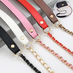 120cm Metal Bag Chains DIY Detachable Replacement Purse Belts Fashion PU Leather Straps for Handbags Shoulder Chain Accessories