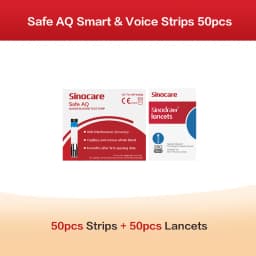 Sannuo Sinocare Safe AQ Smart ONLY Test Strips Free Lancets Needles (50/100/200/300/400) More strips more discounts