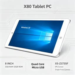 8 INCH Q1 Windows 10 New Sales Tablet PC 2GB RAM 32GB ROM X80 X5-Z3735F IPS Screen Single Front Camera WIFI Quad Core