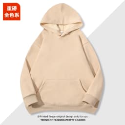 2026 Men's and Women's 600g Cotton Silver Fox Fleece Hooded Long Sleeve Sweatshirt Solid Color Couple's Fleece Hoodie