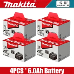 100% Original Makita Battery, 6.0Ah Rechargeable Battery 18V, Replacing Makita BL1830B L1840B L1850B L1860B, Power Tool Battery