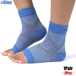 1Pair Ankle Support Sleeve for Women Men, Open Toe Compression Socks Night Splints for Plantar Fasciitis Tendonitis Foot Support