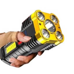 Flashlight High Lumens Rechargeable,Powerful Tactical Flashlights,COB Light,IPX6 Waterproof Flash Light for Camping,Emergencies