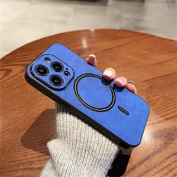 Luxury Wireless Charging Magnetic Cortex Leather Phone Case For iPhone 16 13 12 15 17ProMax 14Plus 18Pro Shockproof Bumper Cover