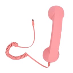 【New】Retro Phone Handset Type C Wired Telephone Handset Handheld Receiver with Mic and Speaker for Conference Call