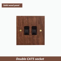 Model 86 Solid Wood Wall Light Switch Retro Brass Toggle Switch 13A English Wall 2gang2way Power Light Switch Socket Panel