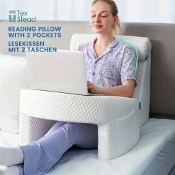 Reading Pillow for Gaming, Extra Large Arm Rest Pillow for Adult, Memory Foam Bed Rest Pillow for Reading, Working,with Rem，1 PC