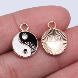 10pcs Enamel Kung Fu Tai Chi Charms Pendants For Necklaces Earrings DIY Making Yin Yang Charms Handmade Jewelry Findings