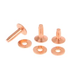 10sets Rivet Fixed Copper Rivet For Leather With Burrs Washers For DIY Rivet Fixed DIY Vintage Leather Goods