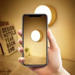 LED Night Lights Touch Sensor Night Lights Self-adhesive Wall Lights Battery Powered Portable Round Dimming Lamp Room Decoration
