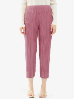 Miyake Pleated Simple Casual Ankle-Length Pants Spring Summer Autumn Pencil Pants Korean Fashion Women Basics Trousers In Stock