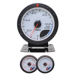 60mm Auto Car Meter Boost Water Temp Oil Temperature Pressure Tachometer Volt Air Fuel Exhaust GAS RPM White Face Gauge