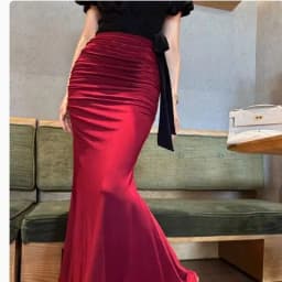 2025 New Design Slimming Pleated Wrap Body Long Skirt Women's Stylish Commuter Sexy High Waist Versatile Skirt