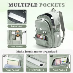 Junior & High School Student Backpack, Large Capacity School Backpack for Boys Girls, Students Outdoor Travel Soft Computer Bag