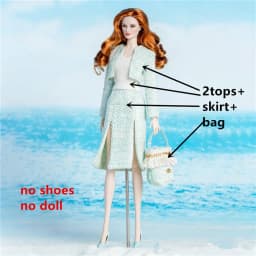Designed styles Toy Doll accessories dresses Top Skirt Jeans for BarBi Xianxian FR 1/6 scale dolls
