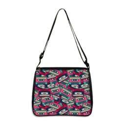 Cassette Tape Recorder Printing Handbag Back To 80s 90s Women Shoulder Bags for Travel Underarm Leisure Adjustable Crossbody Bag