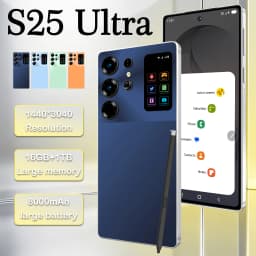 S25 Ultra Unlocked 5G Android Phone 6.9 Inch HD Display 8000mAh Battery 108MP+72MP Dual SIM Smartphone Camera Face ID GPS AL11