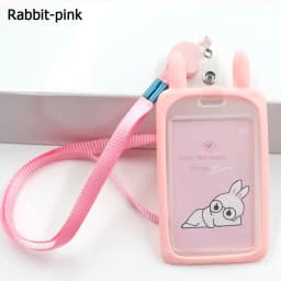 1Pc Cartoon Cat Card Holder Candy Color ID Card Sleeve Retractable Reel Lanyard Identity Credit Cover Case Bank Bus Card Case