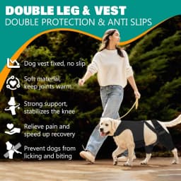 Dog Knee Brace for Torn ACL Hind Leg, Puppy Leg Brace Helps Reduce Pain from Torn CCL, Luxating Patella, Ligament, Hip Dysplasia