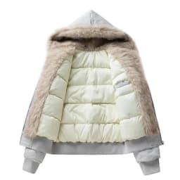 IEFB Snow Wash Warm Cotton Parka For Men Oversized Faux Fur Collar Hooded Casual Thick Winter Outerwear9X4143