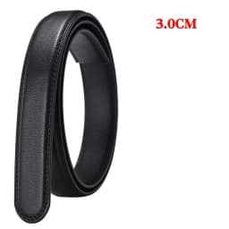 2.4 2.8 3.0 3.5 Width Belt No Buckle for Automatic Buckle PU Leather Belts Without Buckle for Men Women No Buckle 4 Size Wide