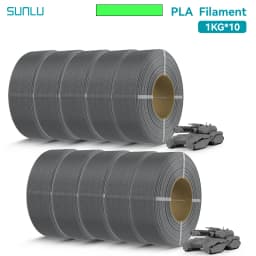 SUNLU 10KG PLA/PLA PLUS Filament 1.75mm 1KG Without Tray 3D Printer Filament for 3D Pen & Refill Filament