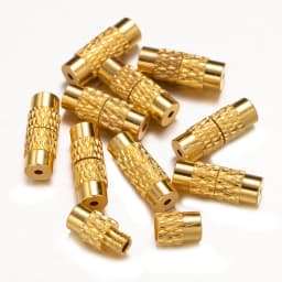 20pcs 12x4mm Brass Screw Clasps Barrel Clasps Cord End Caps Jewelry End Tips Connectors for Bracelet Necklace Making Accessories