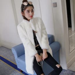 Winter Outdoor Women's Cold Coat Top Rabbit Fur Jackets Warm 100% Genuine Rabbit Fur Coats Lady Natural Quality Real Fur Coat