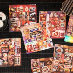 20 Sheets PET Die cut Stickers book Retro Cartoon Decorative handmade Scrapbooking Material Diary Japanese Stationery Supplies