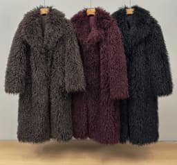 Cross-border Long Imitation Fur Coat 2025 New Over-the-Knee White Thickened Temperament Coat Toka Environmentally Friendly Fur