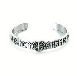 Stainless Steel Bangle for men Vintage Viking Rune Amulet Bracelet Jewelry Scandinavian Punk Hip Hop Wrist Gift for Girls
