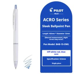 Pilot Acroball Ultra-Smooth Retractable Ballpoint Pen,Premium Hybrid Ink 0.5/0.7mm for Office&BusinessMinimalist Japanese Design